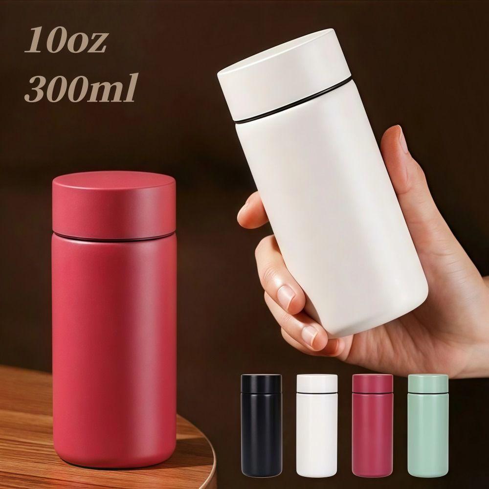 Practical Mini Insulated Cup 10oz 300ml Stainless Steel Water Bottle Portable Pocket Design Vacuum Cup Travel, Sports, School