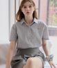 LUSIDA [Scrunchie Set] Bern Linen Check Half Shirt_2 Colors