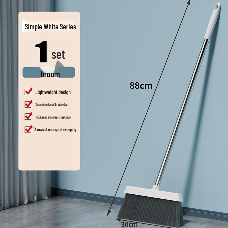 

Улучшенный утолщенный набор веника и совка: Антипригарный, устойчивый к налипанию волос инструмент для подметания со скребком