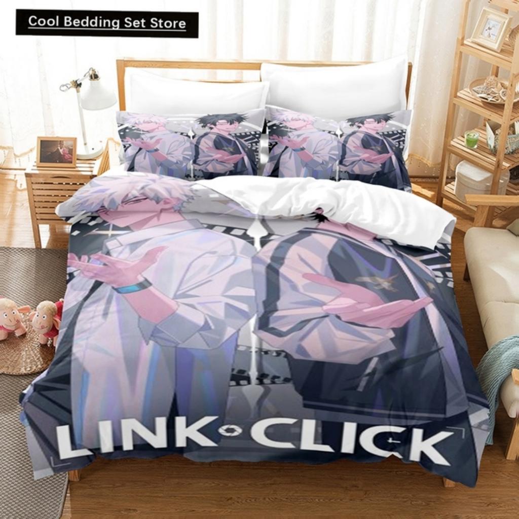 3D Anime The Link Click Bedding Set Quilt Cover Set with Pillowcase Bedclothes for Home Textiles Twin Full Queen King Bed Linen
