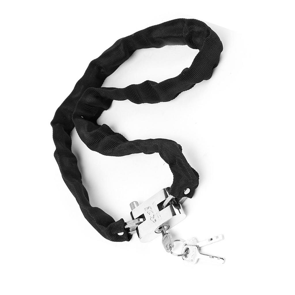 Bike Lock Steel Oxford Cloth Corrosion Resistance Anti Theft Bike Chain Lock Black