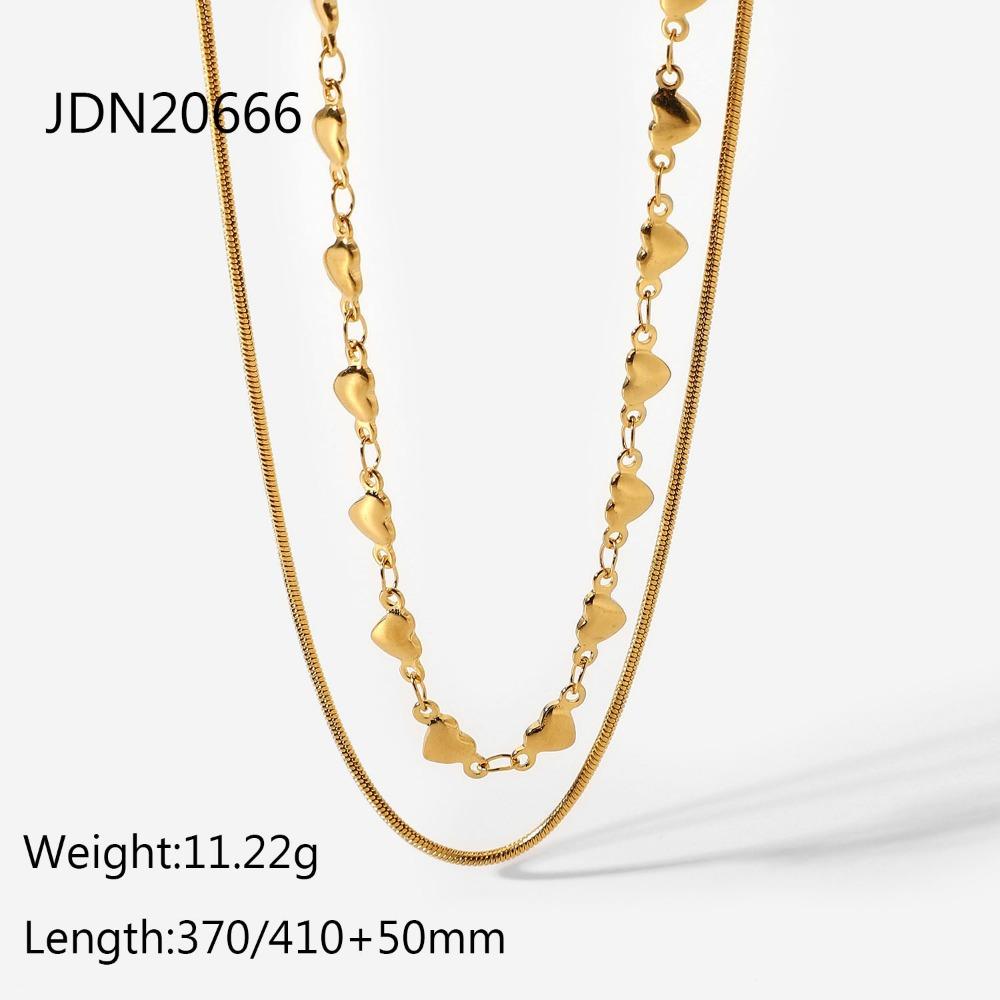 Double-layer Stacked Titanium Steel Necklace Light Luxury High-end Clavicle Chain Stainless Steel Jewelry Does Not Fade