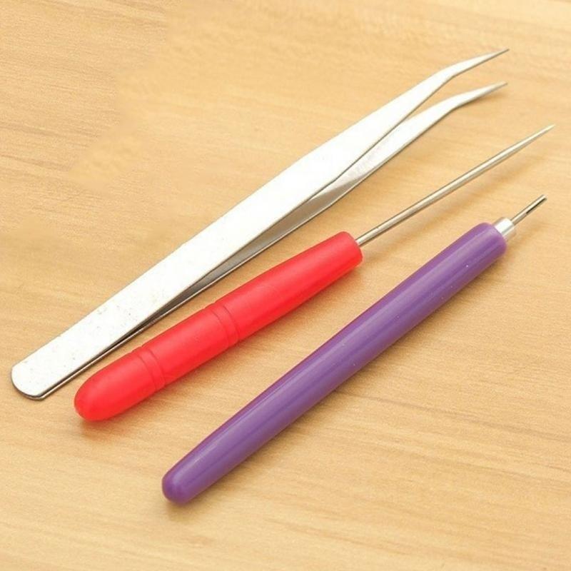 Slotted Needles Tweezer 123pcs Quilling Pen Diy Tool Kit Quilling Paper For Classroom Shop Wedding Party Decoration Paper Tool