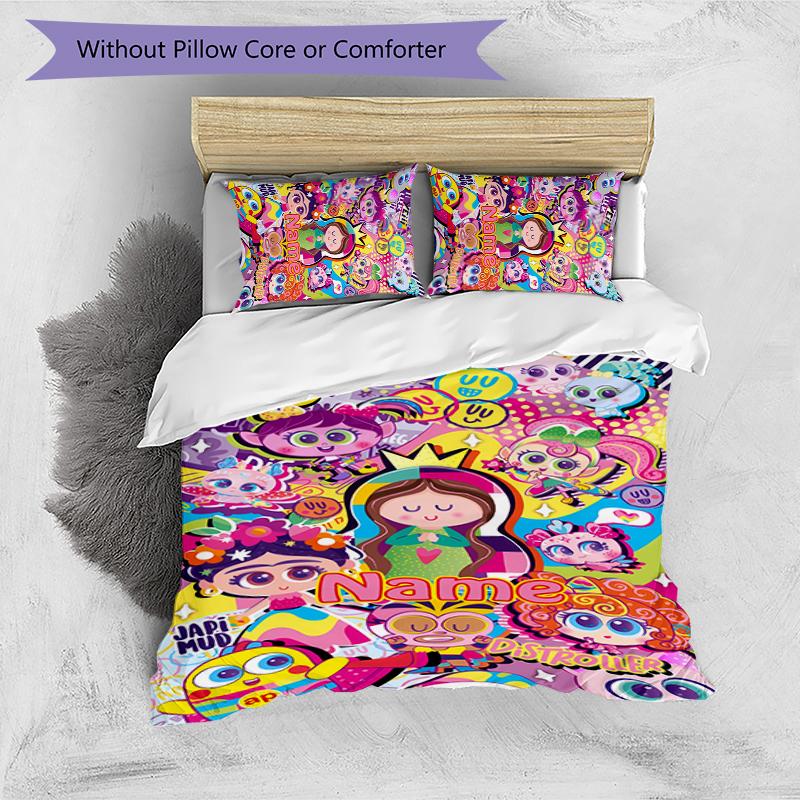 3pcs Custom Name Distroller Bedding Set Duvet Cover Closure Includes 1 Duvet Cover & 2 Pillowcases for All Seasons Bedroom Decor