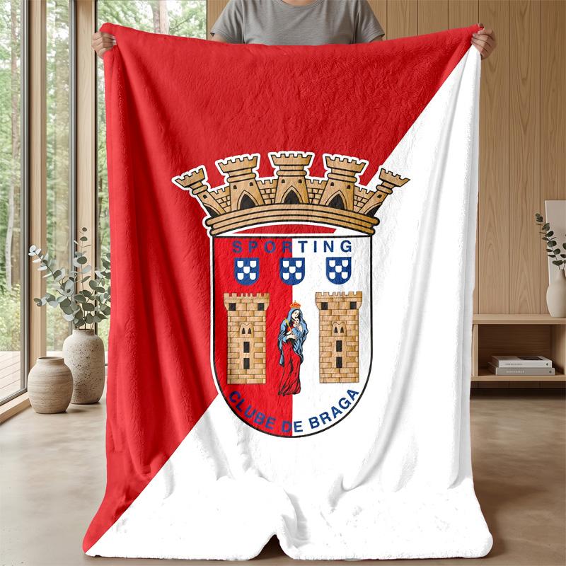 Braga FC Soft Flannel Fleece Blanket Lightweight Cozy Warm Throw Blanket For Sofa Bed Home Decor