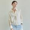Hiikeu Slit Edge Blouse_Cream