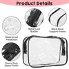 18pcs Waterproof Storage Bag With Zipper Transparent Travel Makeup Cosmetic Bag For Traveling