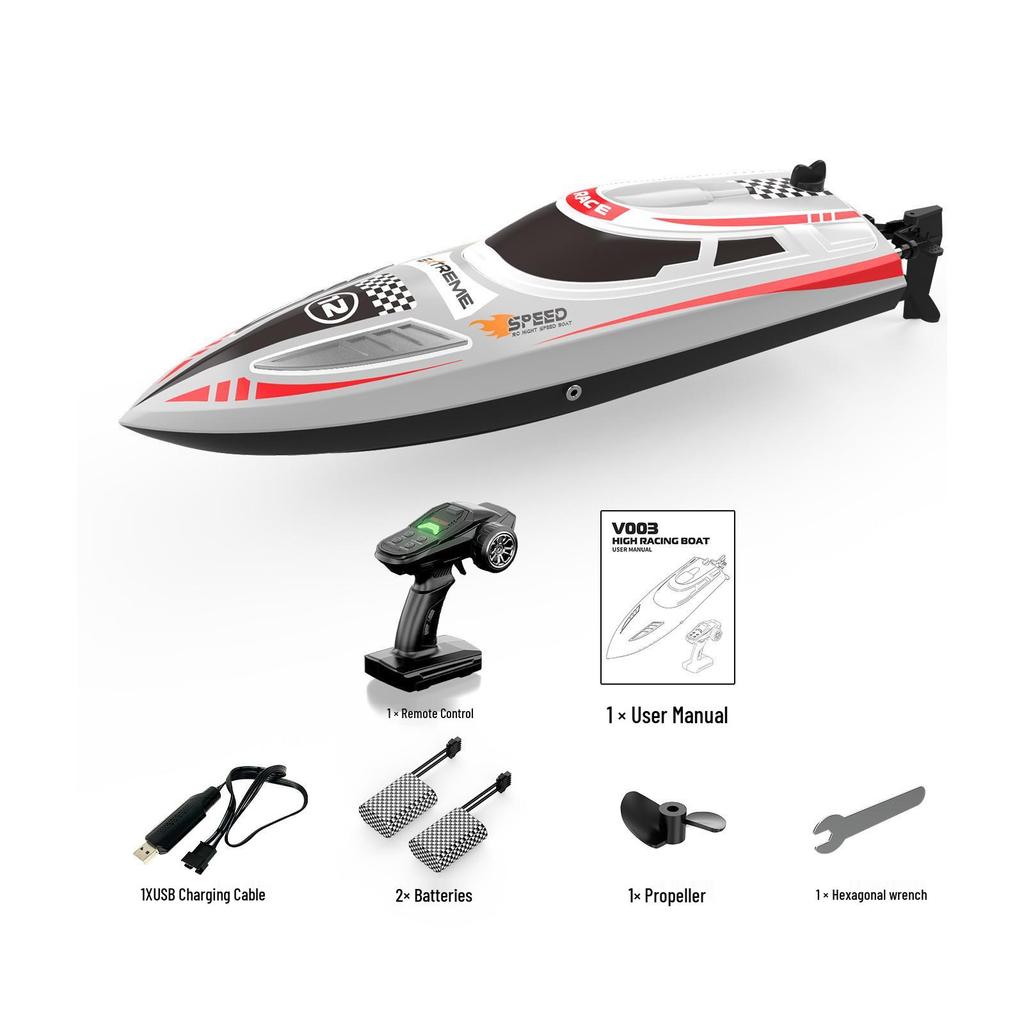 Customized Children's Educational Remote-Controlled Speedboat Toy - Popular Electric Boat for Outdoor Play