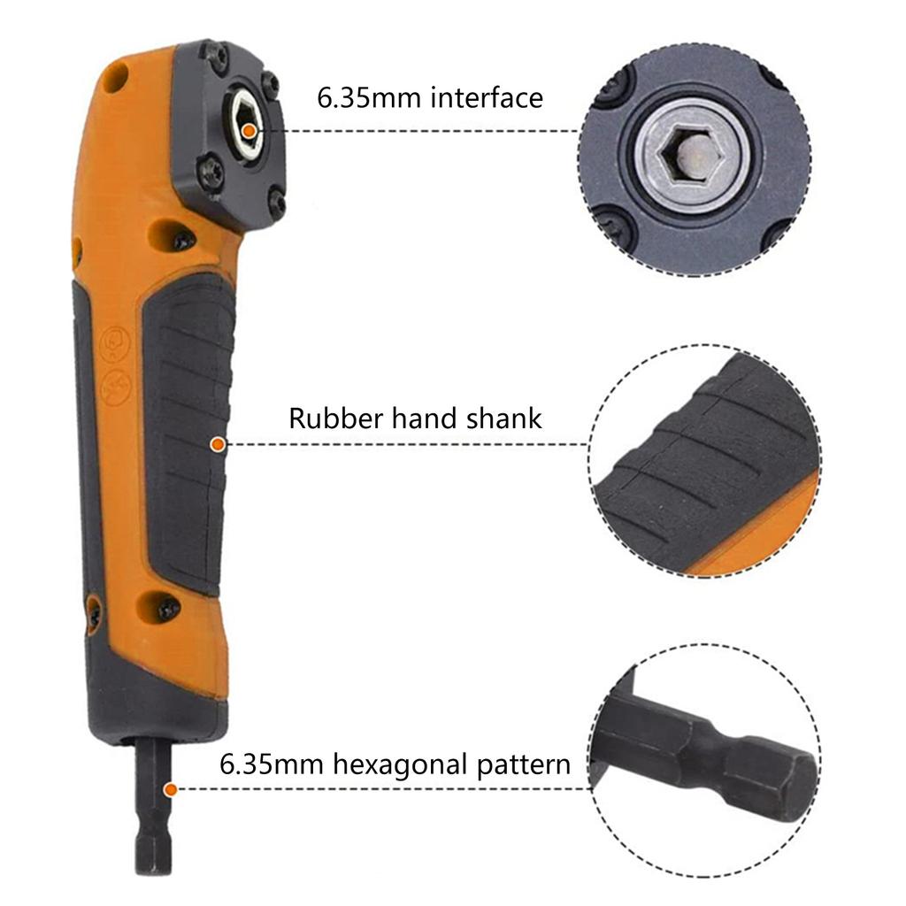 Heavy Duty 90 Degree Turning Screwdriver Joint Electric Drill Corner Attachment Extension Socket Screwdriver Head Tool
