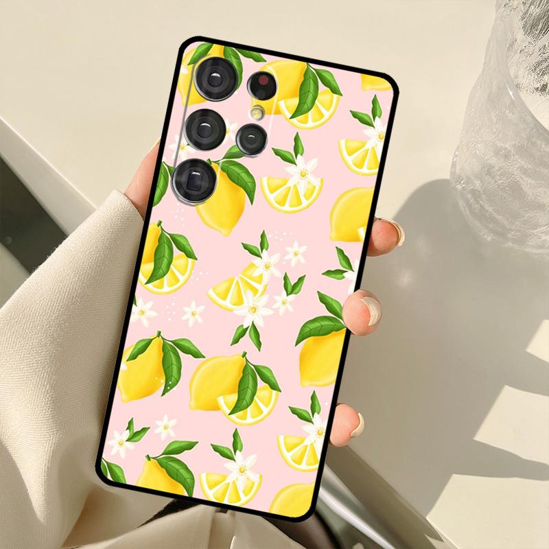 Tropical Summer Fruit Lemon Case For Samsung Galaxy S22 Ultra S21 S20 S24 S25 Ultra S9 S10 Plus S23 FE S25 FE Back Cover