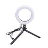 16cm USB Phone LED Light Ring Tripod Professional Photography Lamp Dimmable Photo Studio Selfie LED Ring Light Phone Holder for Makeup Video Live
