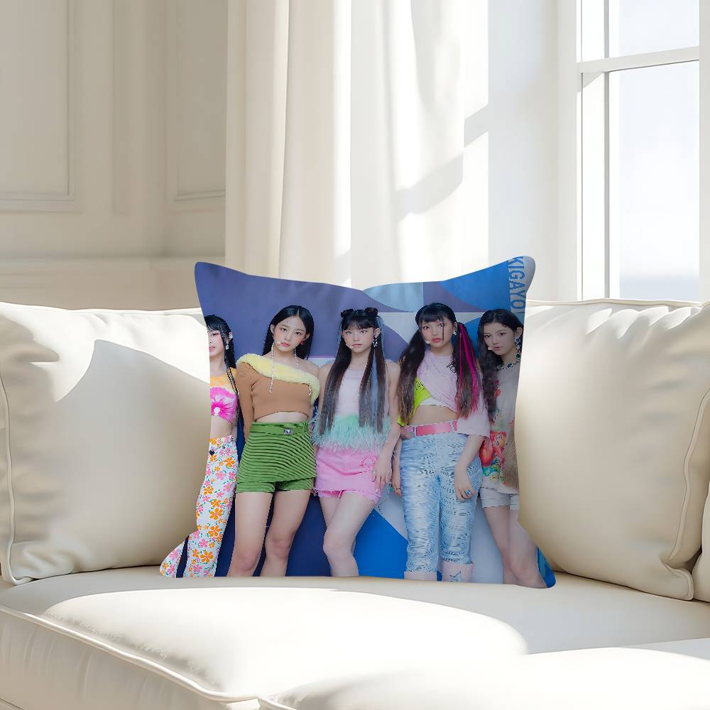 Kpop I-ILLIT Personalized Picture Text Home Decorative Pillows Household Gifts 45x45cm