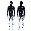 Halloween Zombie Series Skull Zombie cos Red-eyed tree monster costume, horror-themed performance outfit set