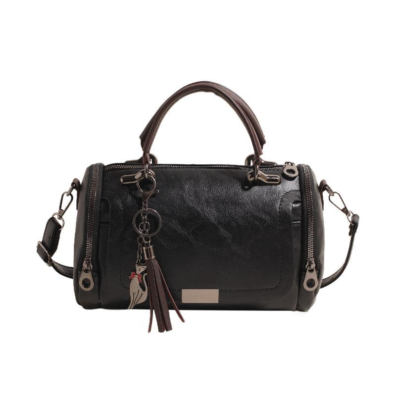 Новая модная ретро сумка-тоут большая вместимость мягкая кожаная сумка-подушка с бахромой подвеска женская сумка