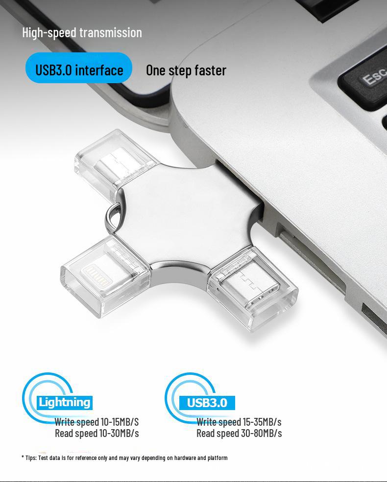 Metall Handy 4-in-1 USB 3.0 Typ-C Adapter 32G/64G Geschenk