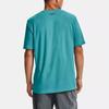 Under Armour Solid Logo Crew Neck Straight T-Shirt Men Tops Cosmic-Blue 1329590-476