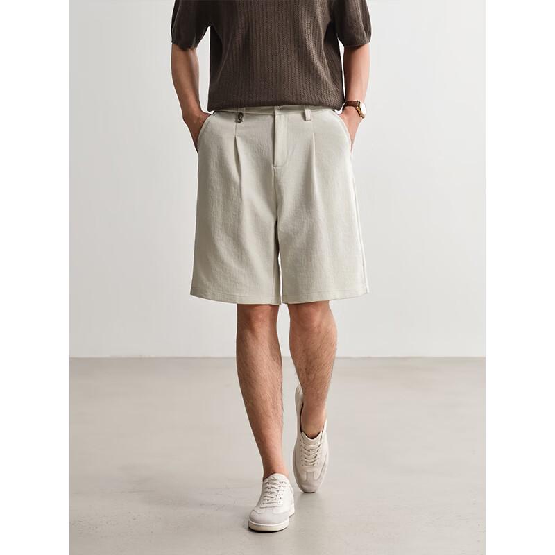 HAUT TON Men's Cooling Bamboo Texture Casual Shorts