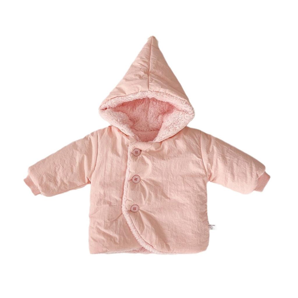 Baby Coat 2025 Winter New Cotton Baby Girl's Hooded Coat Plus Velvet Warm Hooded Jacket Coats