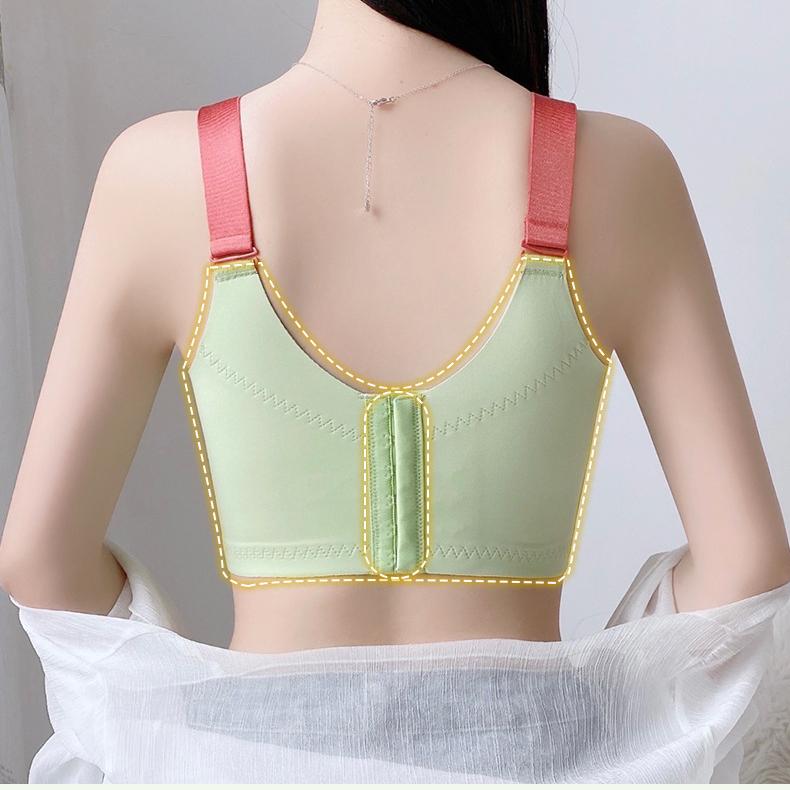 Underwear Women's Summer Thin Women's Bra No Steel Hoop Collar Bra Collection Accessory Breasts Anti Sagging Large Size Bra