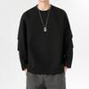 Men's Oversized Crew Neck Sweatshirt - Lightweight Soft Fabric, Casual Loose Fit Pullover with Side Slit Detail for Streetwear and Daily Wear