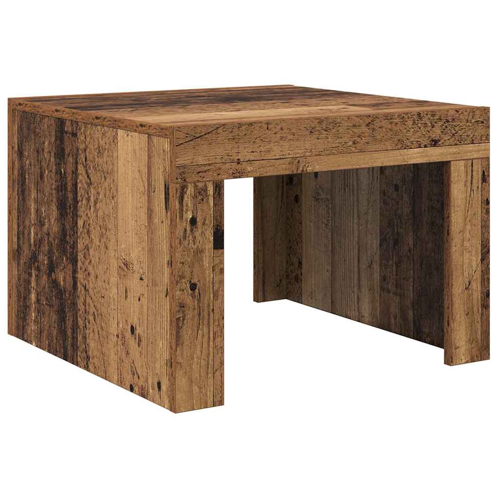 Coffee Table Reclaimed Wood 50 X 50 X 35 Cm Engineered Wood