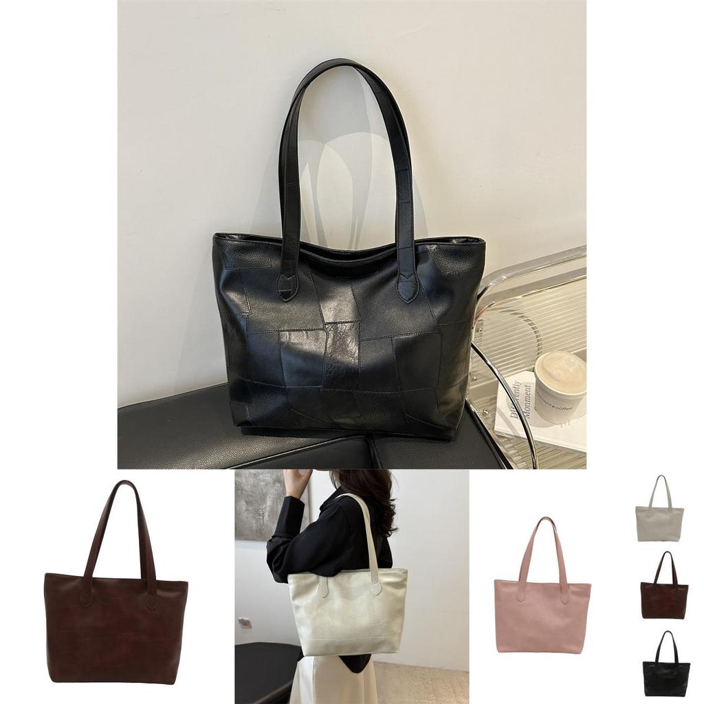 Elegant And Spacious Pu Tote Bag For Women Modern Urban Minimalist Style Perfect For Daily Use