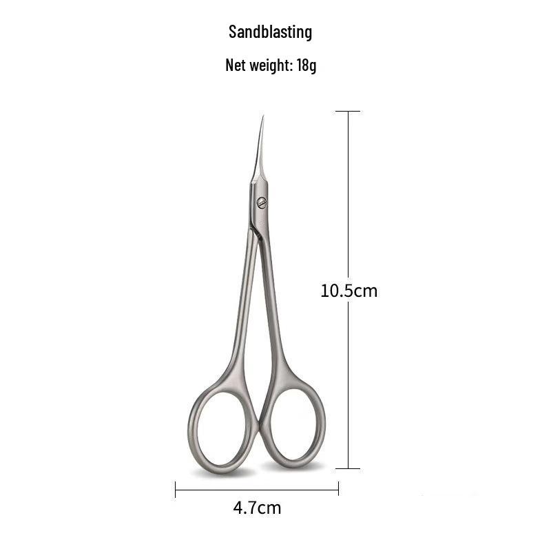 Stainless Steel Russian Cuticle Scissors - Portable, Precise Dead Skin Remover