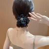 Diamond Flower Hair Claw Clip - Elegant Updo Accessory for Women