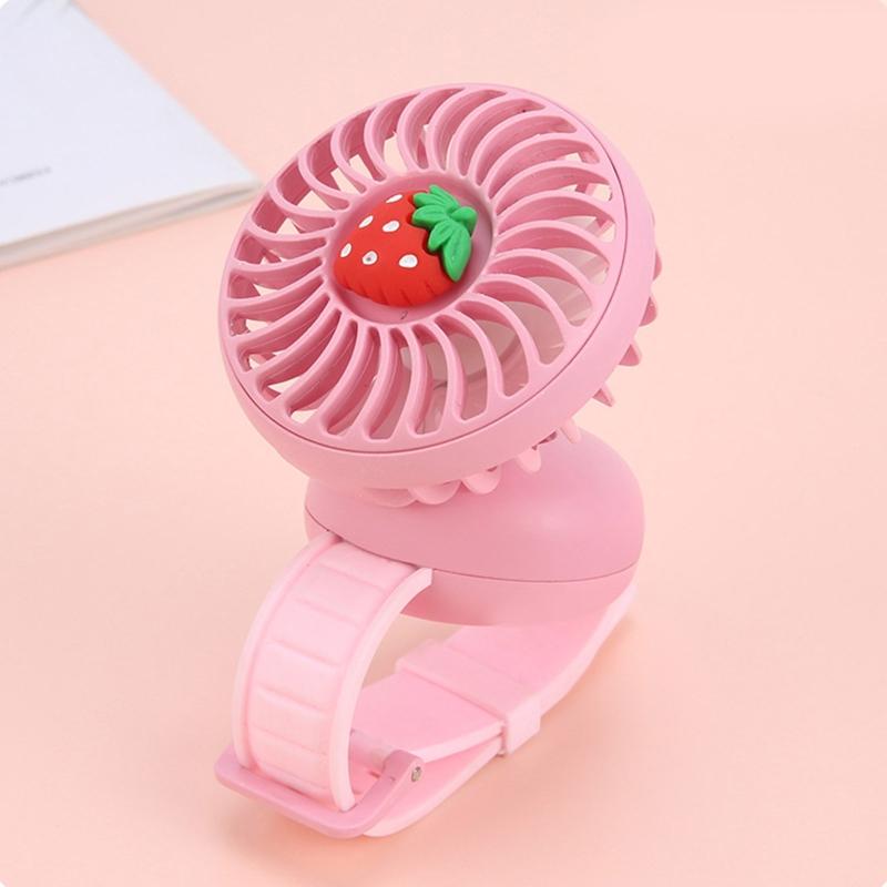 Portable Watch Fan Summer Mini Carry Wrist Fan Rotatable USB Rechargeable Air Cooling Fan Toy for Girls Boys