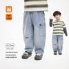 Boys' Cartoon Embroidered Washed Denim Jeans