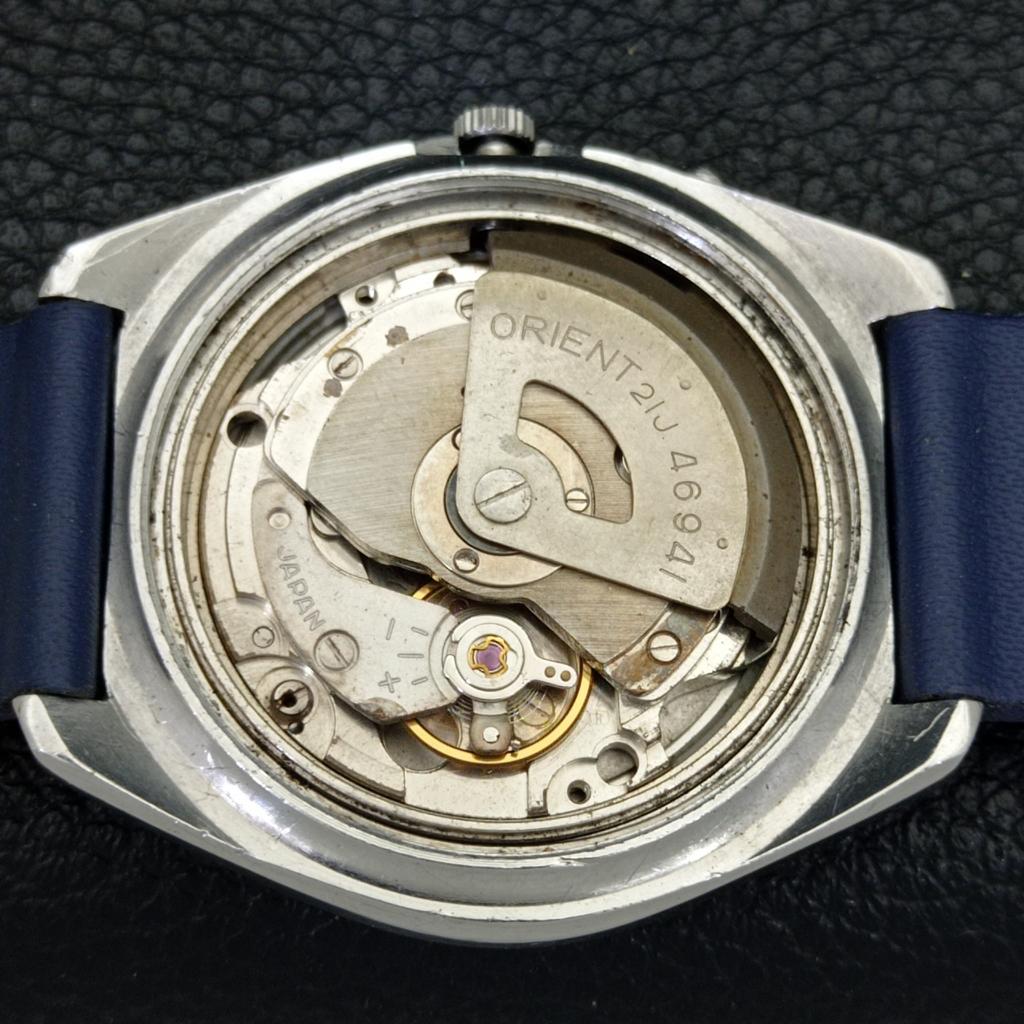 JAPAN VINTAGE ORIENT AUTOMATIC 46941 MENS BLUE COLOR DIAL WATCH A500709-5 R154-a500709
