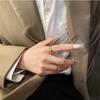 18K Gold Plated Thin Women's Stacking Ring for Index or Little Finger