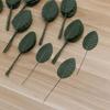 200Pcs Artificial Plant Leaves Lifelike Fake Leaves Indoor Decoration Flower Arrangement Accessories Dark Green