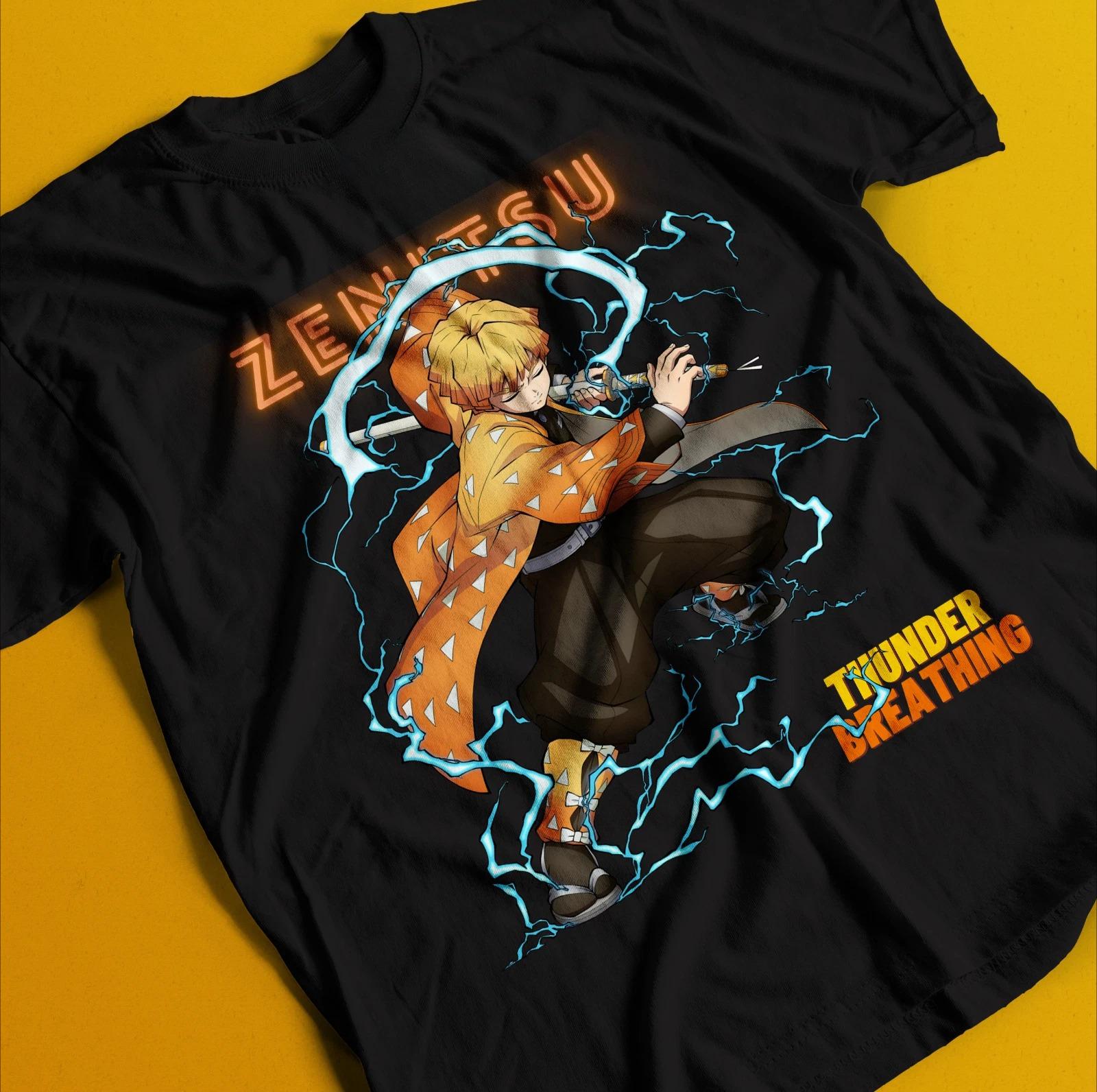 

Demon Slayer Shirt Zenitsu Tshirt Tanjiro TShirt Muzan Doma Tee Inosuke Nezuko Summer Unisexs and Womens Breathable Tshirt Top S