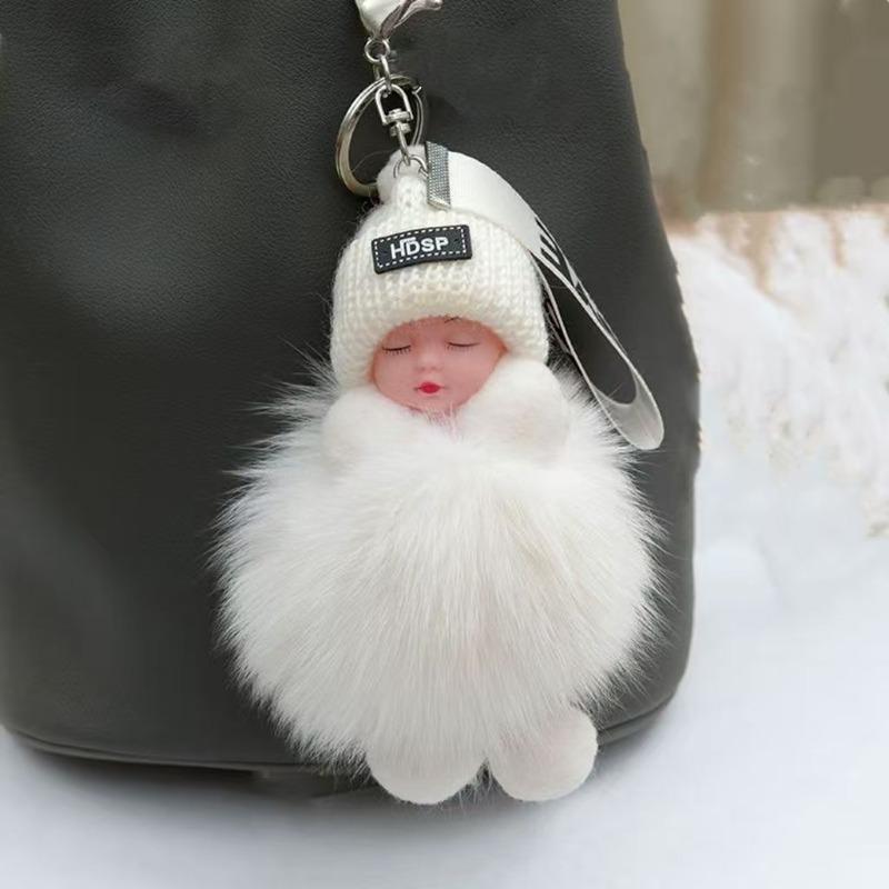 Fashion Beauty For Lady Lovely Girl Bag Pendant Plush Doll Car Key Chain Pendant