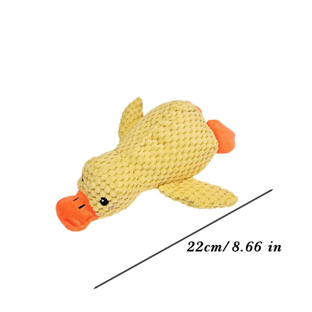 Dog Plush Duck Toy Pet Crystal Velvet Sound-producing Squeaky Resistant Bite Toy Pet Teeth Cleaning Training Interactive Supply