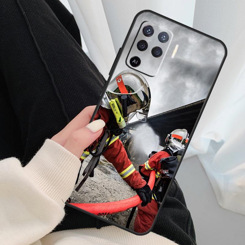 Feuerwehrmann Helden Feuerwehrmann Handyhülle Für OPPO A5 A9 2020 A31 A53 A53S A1K A15 A16 A52 A72 A83 A91 A93 A54 A74 A94