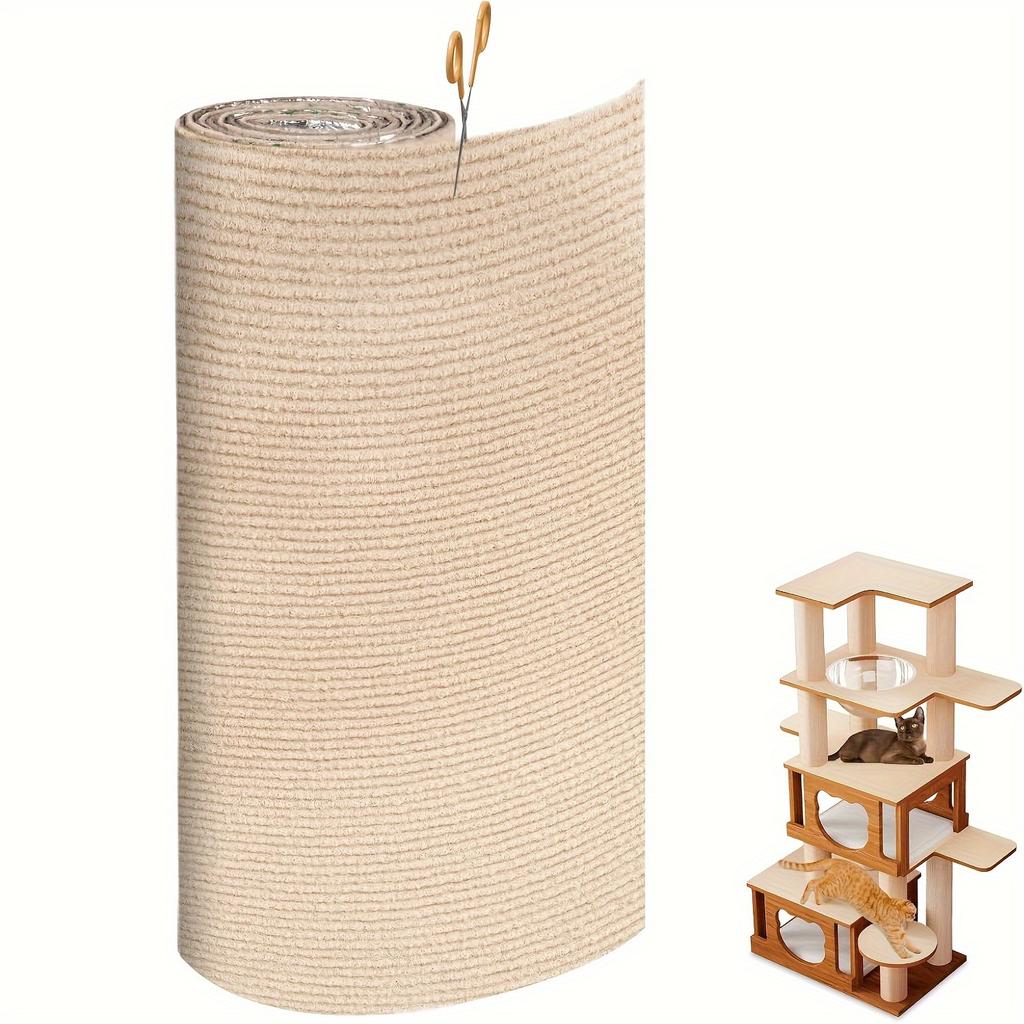 Anpassningsbar Självhäftande Klösmatta för Katter - 199,9x39,88cm | Skyddar Möbler & Främjar Hälsosamma Klor