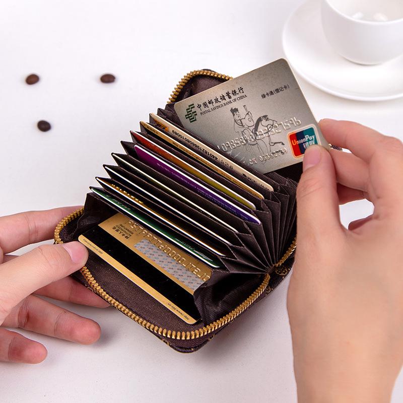 2024 Polka Dot Mini Coin Purse with Multi-Card Slots - Small Square Clutch & Card Holder