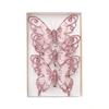QX2E Set of 3 Glittering Butterfly with Clip for Christmas Tree Holiday Decoration
