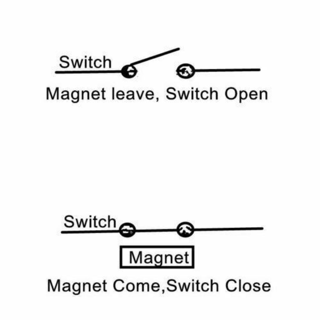 10 Stück 31B Magnetischer Türkontakt Reed-Schalter Magnetschalter Normally Open Closed NC NO Türalarm Fenstersicherheit