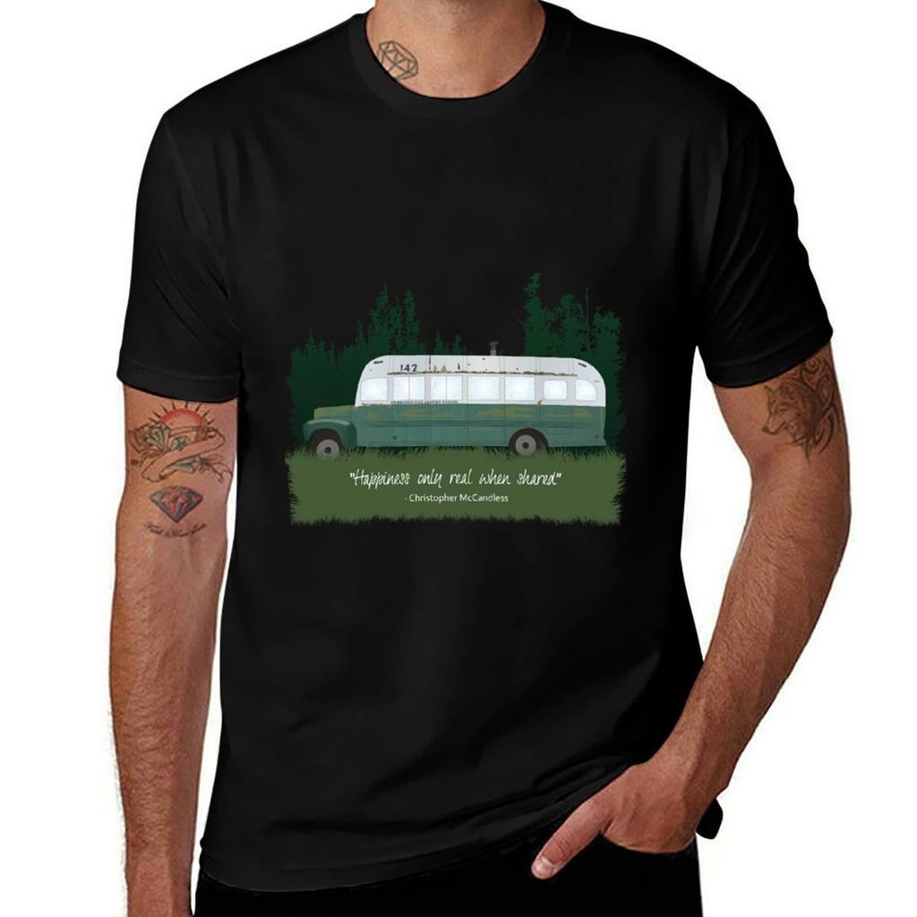 Into The Wild Bus TShirt Functional Casual Short Sleeve Tee