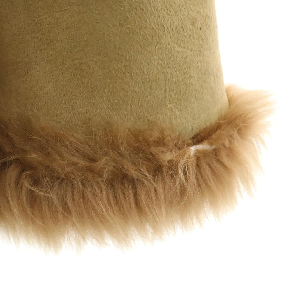 Loewe Made In Spain Mouton Best 44 Khaki Beige Women Used