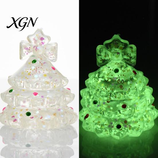 Relaxation Toys for Travel Christmas Tree Stress Ball, Soft TPR Squeeze Toy Relief, Glow Relief Adults in Dark Hand Fidget Sensory Toy, Holiday