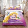 Prinzessin Rapunzels Garten Druck 3-teiliges Bettwäsche-Set Bettbezug mit 2 Kissenbezügen Zuhause Geburtstagsgeschenk
