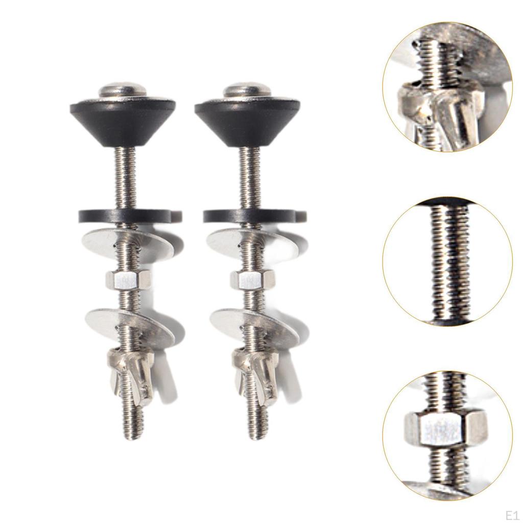 2x Toilet Tank Bolts Screw Rubber Gaskets Household Waterproof Fitting Replaces Bathroom Seat