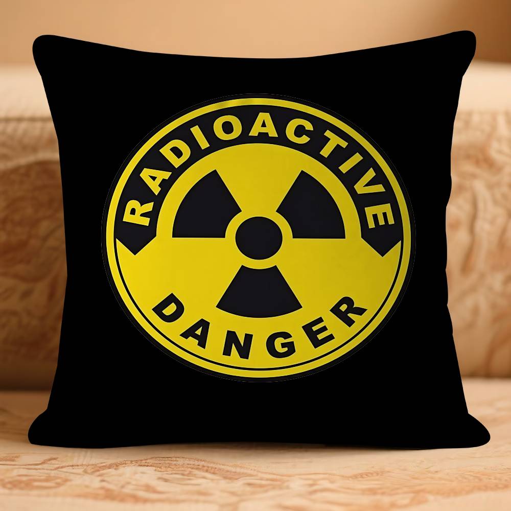 CreativeS R-Radiation Logo Pillow Case Removable Washable Cushion Cover – All-Season Soft Linen