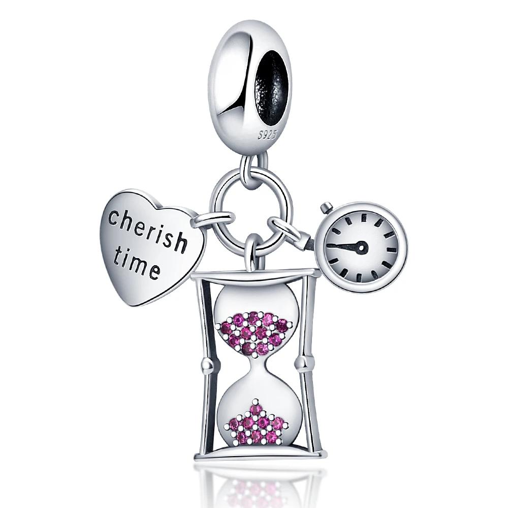 

Original Charms Copper Sand Hourglass Set Of Three Pieces Beads Fit Bracelet Women Jewelry Making Diy Gift