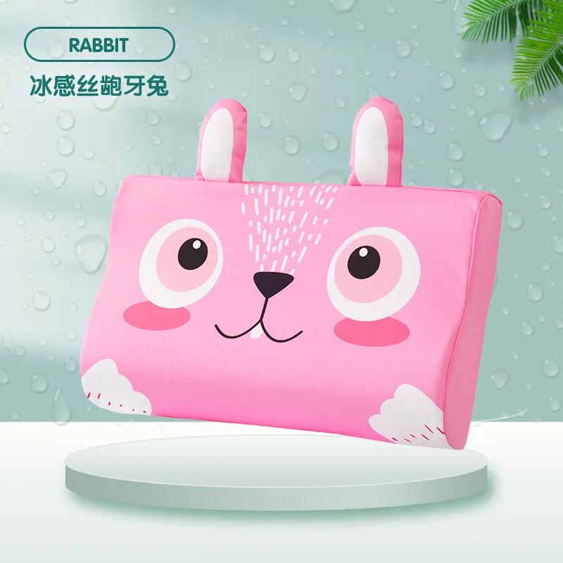 Four Seasons Baby Pillow Toddler Foam Bed Pillow Breathable Slow Rebound Baby Cartoon Neck Nursing Pillow Travel Cushion Bedding