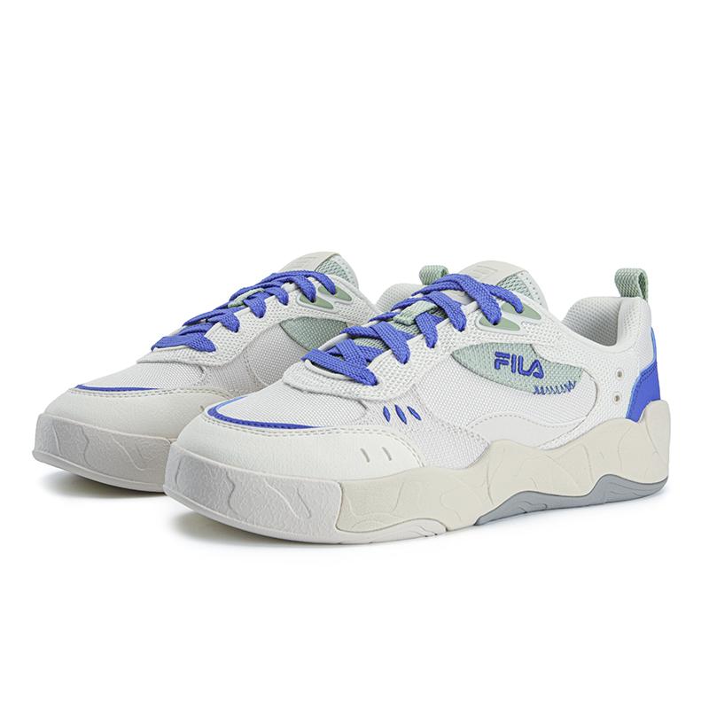 FILA CHAMEO Breathable Low top Skateboard Shoes Women's White Blue F12W623305FPG